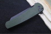 Pro Tech Malibu Limited - "Dragon Scale" Green Anodized Aluminum Handle / Black Hardware & Clip / DLC Black finish / Reverse Tanto Blade / CPM-Magnacut 5236-Green - Northwest Knives