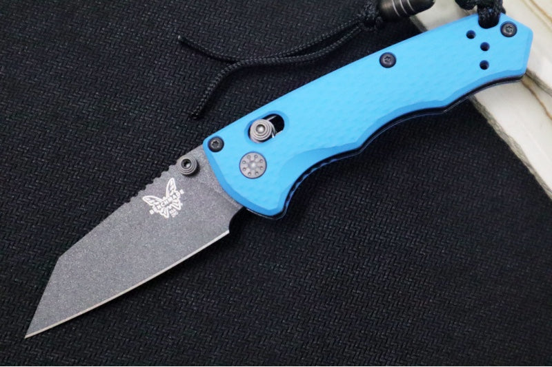Benchmade 290BK Full Immunity Custom - Cobalt Black Cerakote Finished Blade / CPM-M4 Steel / Wharncliffe Blade / Sea Blue Cerakoted Aluminum Handle - Northwest Knives