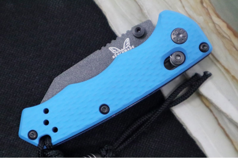 Benchmade 290BK Full Immunity Custom - Cobalt Black Cerakote Finished Blade / CPM-M4 Steel / Wharncliffe Blade / Sea Blue Cerakoted Aluminum Handle