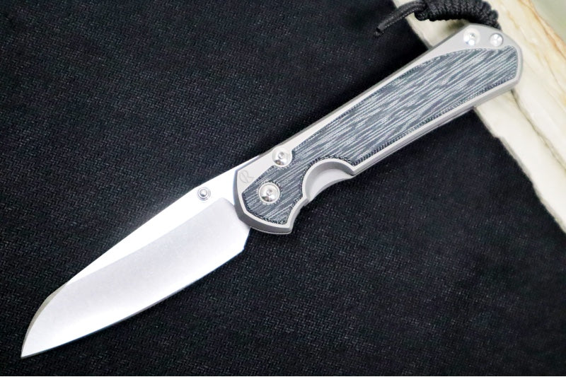 Chris Reeve Large Sebenza 31 Glass Blasted - Insingo Blade / CPM-Magnacut Steel / Black Micarta Inlay L31-1224