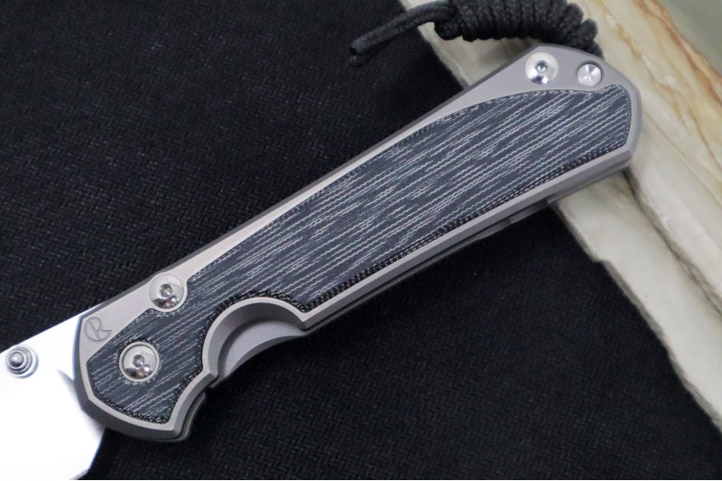 Chris Reeve Large Sebenza 31 Glass Blasted - Insingo Blade / CPM-Magnacut Steel / Black Micarta Inlay L31-1224