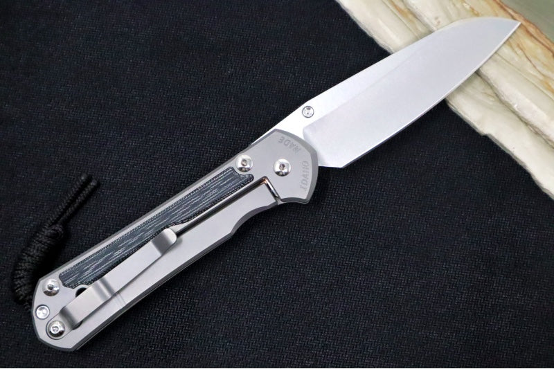 Chris Reeve Large Sebenza 31 Glass Blasted - Insingo Blade / CPM-Magnacut Steel / Black Micarta Inlay L31-1224