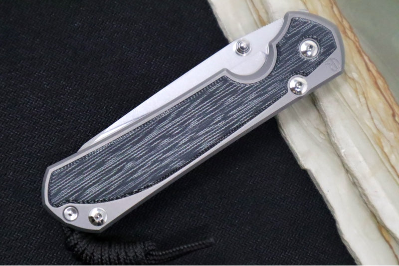 Chris Reeve Large Sebenza 31 Glass Blasted - Insingo Blade / CPM-Magnacut Steel / Black Micarta Inlay L31-1224