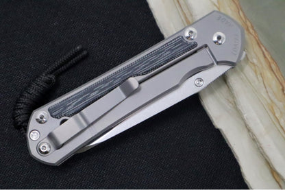 Chris Reeve Large Sebenza 31 Glass Blasted - Insingo Blade / CPM-Magnacut Steel / Black Micarta Inlay L31-1224