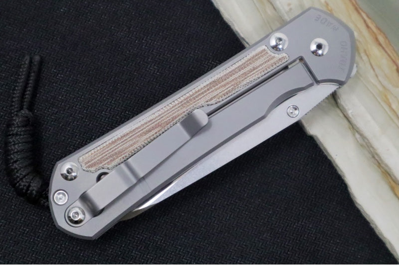 Chris Reeve Large Sebenza 31 Glass Blasted - Insingo Blade / CPM-Magnacut Steel / Natural Micarta Inlay L31-1226
