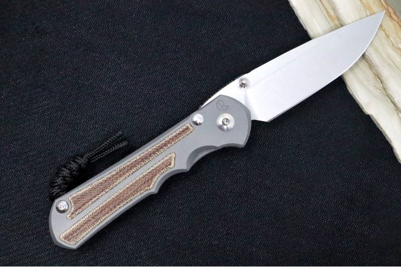 Chris Reeve Knives Large Inkosi LEFT HANDED - Drop Point / CPM-Magnacut / Natural Micarta LIN-1015
