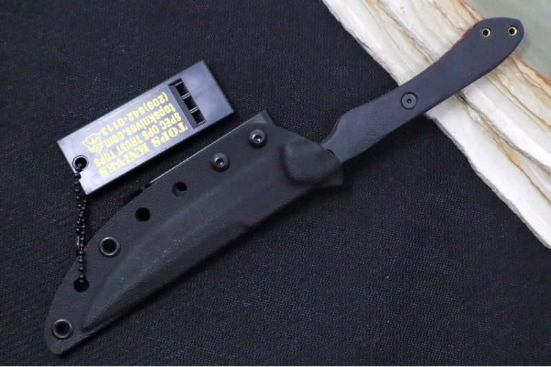 Tops Rapid Strike Fixed Blade - 154CM Steel / Black G-10 Handle / Black Kydex Sheath RDSK-01 - Northwest Knives