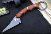 Tops Poker Fixed Blade - 1095 Steel / Tan & Black Canvas Micarta Handle / Black Kydex Sheath TPKR-01 - Northwest Knives