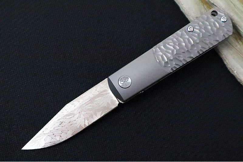 Boker BRLW Meterite Damascus Platnium Limited Edition - Non-stainless Meteorite Damascus Blade & Platnium Finish / Full Titanium Handle 110676DAM - Northwest Knives