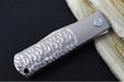Boker BRLW Meterite Damascus Platnium Limited Edition - Non-stainless Meteorite Damascus Blade & Platnium Finish / Full Titanium Handle 110676DAM - Northwest Knives