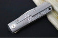Boker BRLW Meterite Damascus Platnium Limited Edition - Non-stainless Meteorite Damascus Blade & Platnium Finish / Full Titanium Handle 110676DAM - Northwest Knives