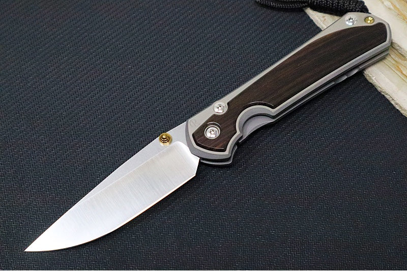 Chris Reeve Large Sebenza 31 Polished - Drop Point Blade / Macassar Ebony Inlay / CPM-Magnacut Steel (A1) L31-1636 - Northwest Knives