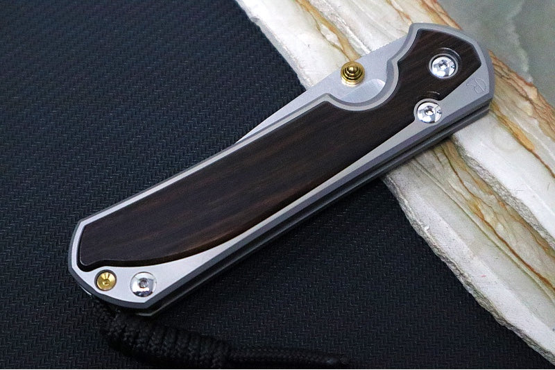 Chris Reeve Large Sebenza 31 Polished - Drop Point Blade / Macassar Ebony Inlay / CPM-Magnacut Steel (A1) L31-1636 - Northwest Knives