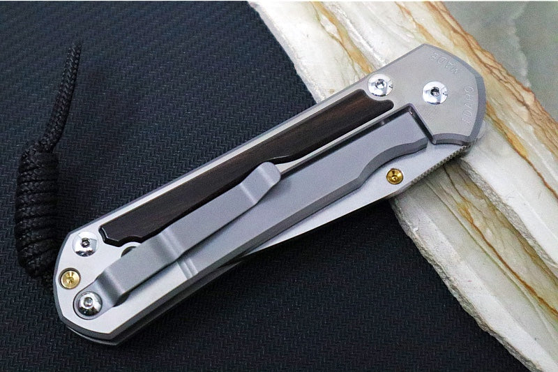 Chris Reeve Large Sebenza 31 Polished - Drop Point Blade / Macassar Ebony Inlay / CPM-Magnacut Steel (A1) L31-1636 - Northwest Knives