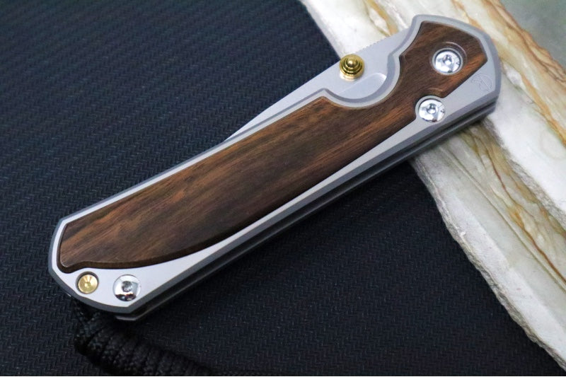Chris Reeve Large Sebenza 31 Polished - Drop Point Blade / Macassar Ebony Inlay / CPM-Magnacut Steel (A3) L31-1636 - Northwest Knives