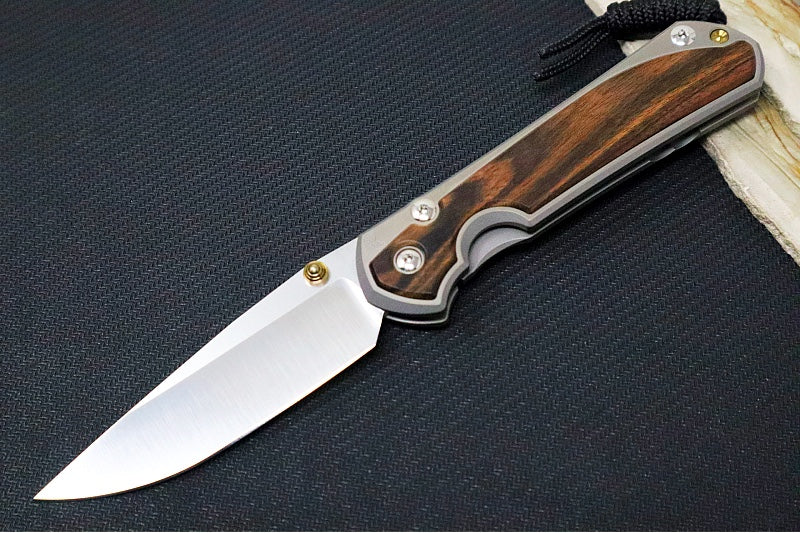 Chris Reeve Large Sebenza 31 Polished - Drop Point Blade / Macassar Ebony Inlay / CPM-Magnacut Steel (A2) L31-1636 - Northwest Knives