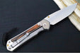 Chris Reeve Large Sebenza 31 Polished - Drop Point Blade / Macassar Ebony Inlay / CPM-Magnacut Steel (A2) L31-1636 - Northwest Knives