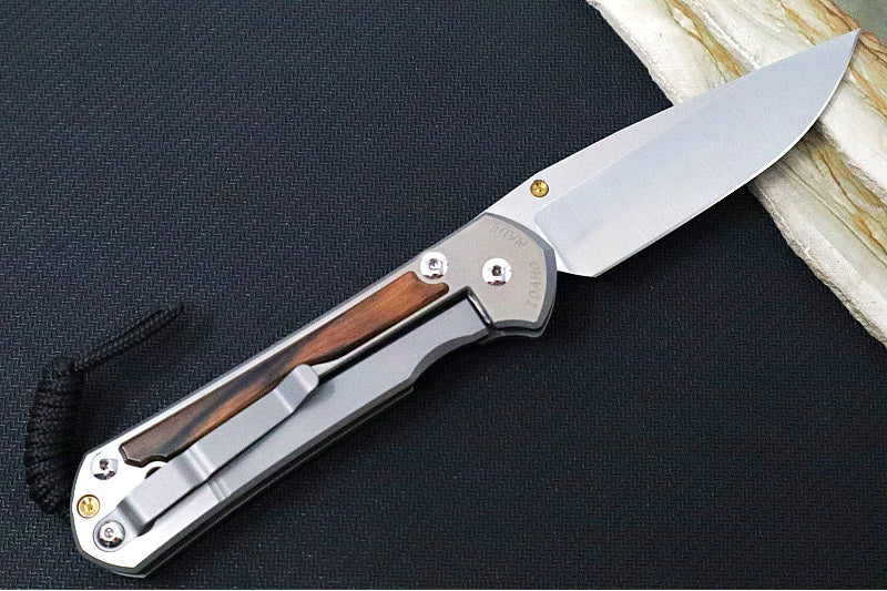 Chris Reeve Large Sebenza 31 Polished - Drop Point Blade / Macassar Ebony Inlay / CPM-Magnacut Steel (A2) L31-1636 - Northwest Knives