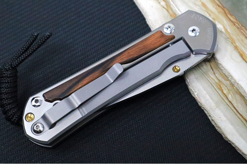 Chris Reeve Large Sebenza 31 Polished - Drop Point Blade / Macassar Ebony Inlay / CPM-Magnacut Steel (A2) L31-1636 - Northwest Knives