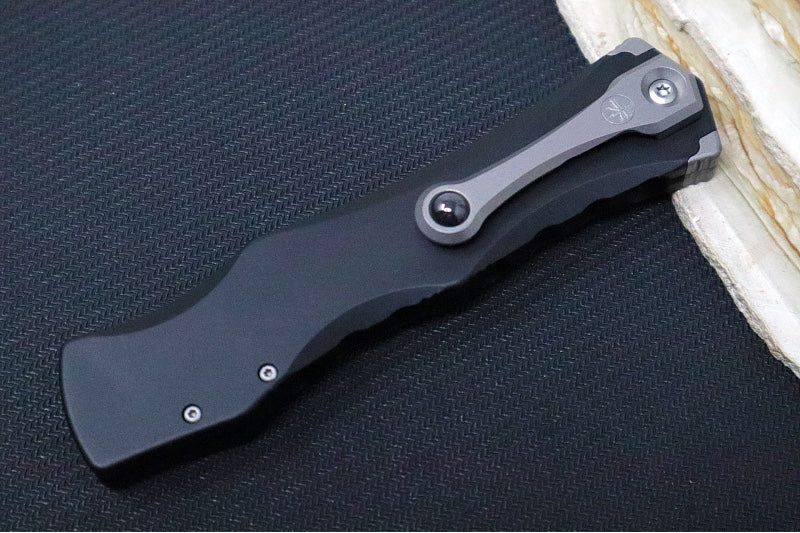 Microtech Marfione Select Microtech Halo IV Signature Series OTF - Clip Point Blade / Hardcoat Anodized Alloy Handle with Double Vapor Blasted Stainless Steel Hardware 1150-10MS1 - Northwest Knives
