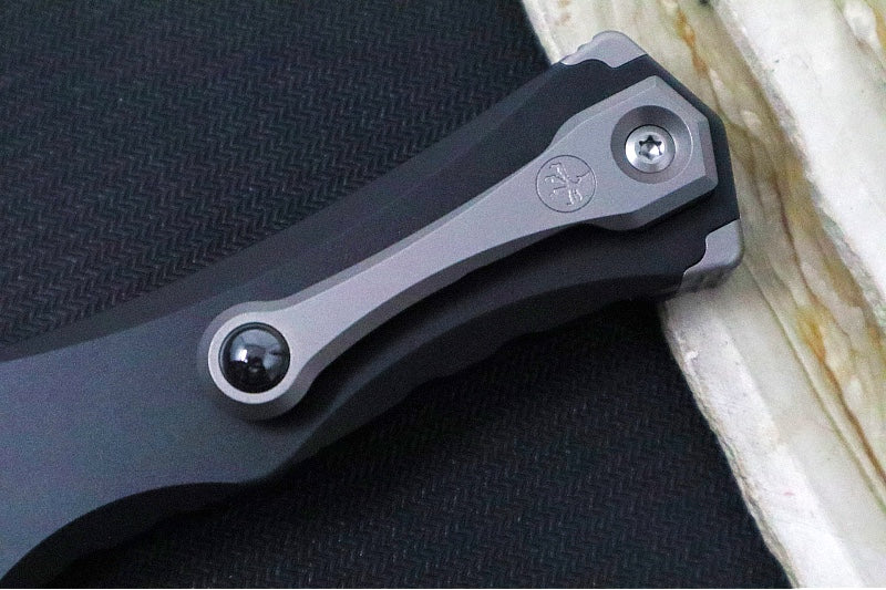 Microtech Marfione Select Microtech Halo IV Signature Series OTF - Clip Point Blade / Hardcoat Anodized Alloy Handle with Double Vapor Blasted Stainless Steel Hardware 1150-10MS1 - Northwest Knives