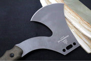 Tops Grandpa's Axe - 1095 Steel / Green Canvas Micarta Handle / Brown Leather Sheath GRAX-02 - Northwest Knives