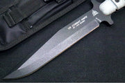 Tops US Combat Fixed Blade - 1095 Steel / Black Traction Coating Finish / Black Linen Micarta Handle / Black Ballistic Nylon Sheath US-01 - Northwest Knives