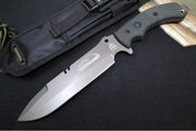 Tops Tahoma Field Fixed Blade - 1095 Steel / Tungsten Cerakote Finish / Black Canvas Micarta Handle / Black Ballistic Nylon Sheath TAHO-04 - Northwest Knives