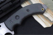 Tops Tahoma Field Fixed Blade - 1095 Steel / Tungsten Cerakote Finish / Black Canvas Micarta Handle / Black Ballistic Nylon Sheath TAHO-04 - Northwest Knives
