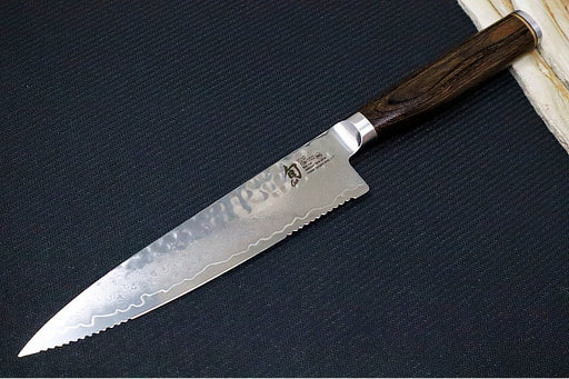 Shun Premier - 6.5" Serrated Utility - 69 Layered Damscus - Made in Seki City, Japan - Northwest Knives