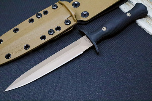 Garage Sale Spartan Blades Harsey Dagger Fixed Blade - FDE Finished Blade / CPM-Magnacut Steel / Black Handle / Kydex Sheath - Northwest Knives