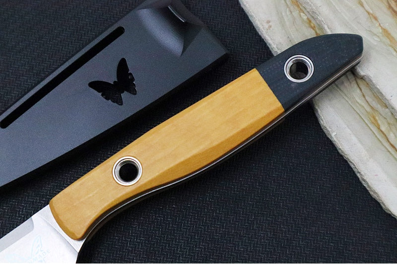 Benchmade 4045-02 True Paring Kitchen Knife - Stonewashed Finish / CPM-154 Steel / Maple Richlite Handle & Black G-10 Bolsters - Made in Portland, Oregon USA - Northwest Knives