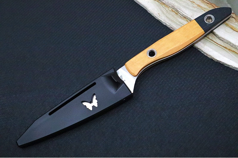 Benchmade 4045-02 True Paring Kitchen Knife - Stonewashed Finish / CPM-154 Steel / Maple Richlite Handle & Black G-10 Bolsters - Made in Portland, Oregon USA - Northwest Knives