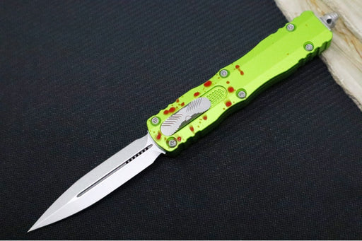 Microtech Dirac OTF - Stonewash Finish / Double Edge / "Zombie Apocalypse" Anodized Aluminum Handle 225-10Z - Northwest Knives