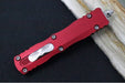 Microtech Dirac OTF - Stonewash Finish / Double Edge / Merlot Anodized Aluminum Handle 225-10MR - Northwest Knives