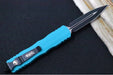 Microtech Dirac OTF - Black Finish / Double Edge / Cyan Anodized Aluminum Handle 225-1CN - Northwest Knives