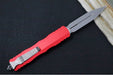 Microtech Dirac Delta Tactical OTF - Apocalyptic Finish / Dagger Blade / Red Anodized Aluminum Handle 227-10APRD - Northwest Knives