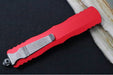 Microtech Dirac Delta Tactical OTF - Apocalyptic Finish / Dagger Blade / Red Anodized Aluminum Handle 227-10APRD - Northwest Knives