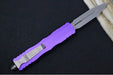 Microtech Dirac Delta Tactical OTF - Apocalyptic Finish / Dagger Blade / Purple Anodized Aluminum Handle 227-10APPU - Northwest Knives