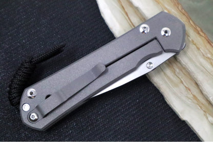 Chris Reeve Knives Large Sebenza 31 Unique Graphic - CPM-Magnacut Steel / Drop Point Blade / Amethyst Cabochon L31-1408-1036 (A1)