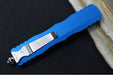 Microtech Dirac Delta OTF - Dagger Blade / Stonewashed Finish / Blue Anodized Aluminum Handle 227-10BL - Northwest Knives