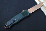 Benchmade 5371FE-2601 Shootout OTF - Battlewash FDE PVD Coated Blade / Z-Wear Tool Steel Steel / Drop Point Style / Taiga Green Grivory Handle - Northwest Knives