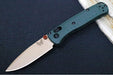 Benchmade 533TN-2601 Mini Bugout Manual Folder - Drop Point Blade / Elmax Steel / Tan Cerakote Finish / Taiga Green Grivory Handles - Northwest Knives