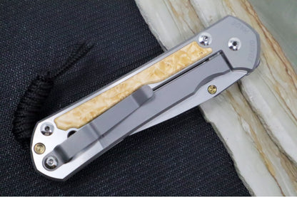 Chris Reeve Large Sebenza 31 - Polished Drop Point Blade / Box Elder Inlay / CPM-Magnacut L31-1628 (A1)