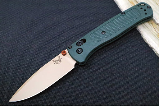 Benchmade 535TN-2601 Bugout - Elmax Steel / Drop Point Blade / Tan Cerakote Finish / Textured Taiga Green Grivory Handle - Northwest Knives