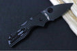 Spyderco Lil Native Lockback Lightweight - Black FRN / Black Finish / BDN1 Steel / Serrated Leaf Blade C230SBBK - Northwest Knives