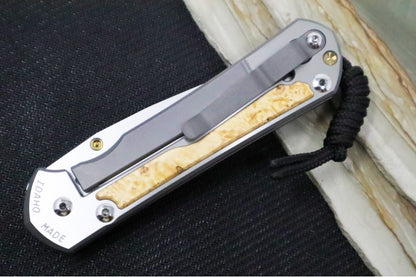 Chris Reeve Large Sebenza 31 - Polished Drop Point Blade / Box Elder Inlay / CPM-Magnacut L31-1628 (A2)