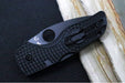 Spyderco Lil Native Lockback Lightweight - Black FRN / Black Finish / BDN1 Steel / Serrated Leaf Blade C230SBBK - Northwest Knives