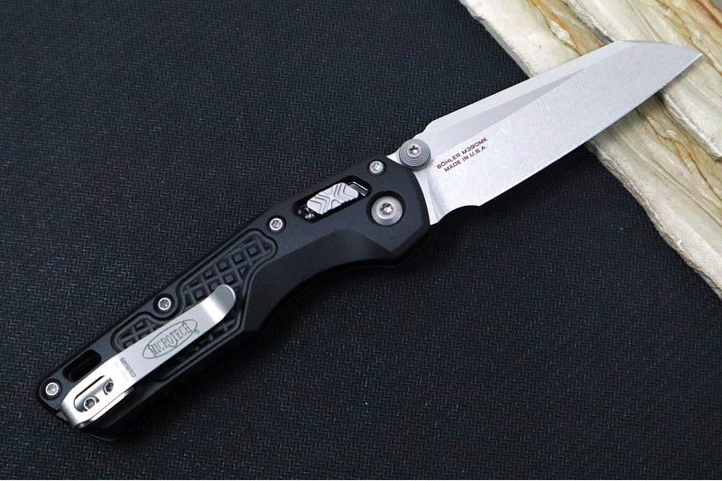 Microtech MSI Mini Manual Folder - Stonewashed Finished Blade / Frag Aluminum w/ Trim-Grip Handle 210M-10FR - Northwest Knives