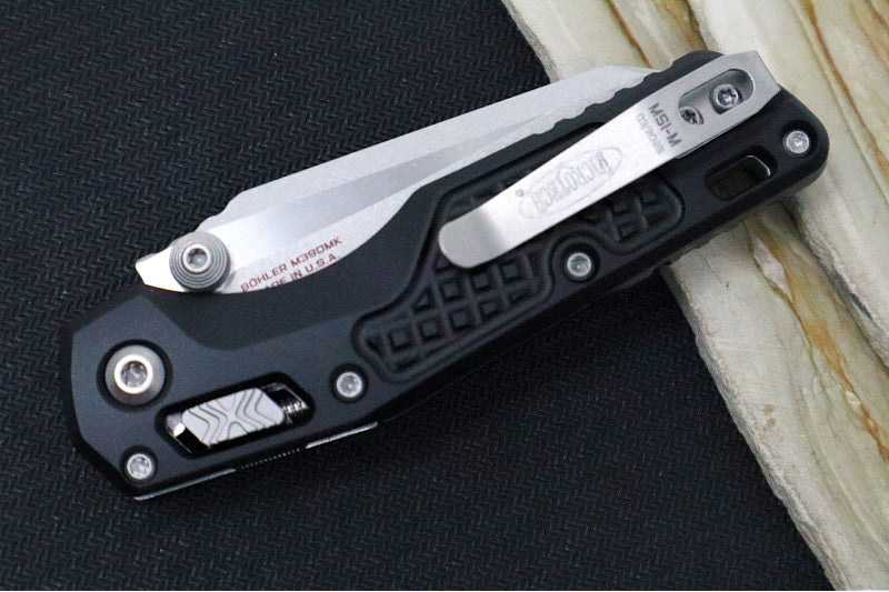 Microtech MSI Mini Manual Folder - Stonewashed Finished Blade / Frag Aluminum w/ Trim-Grip Handle 210M-10FR - Northwest Knives